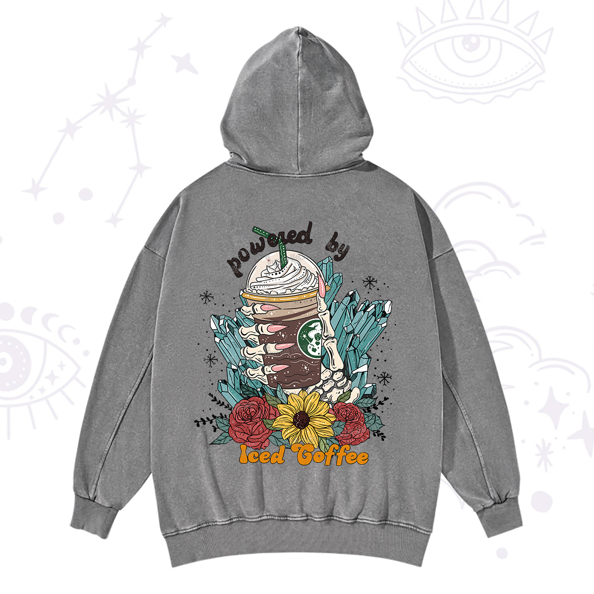 Purplehecate Powered By Ice Coffee Washed Hoodie