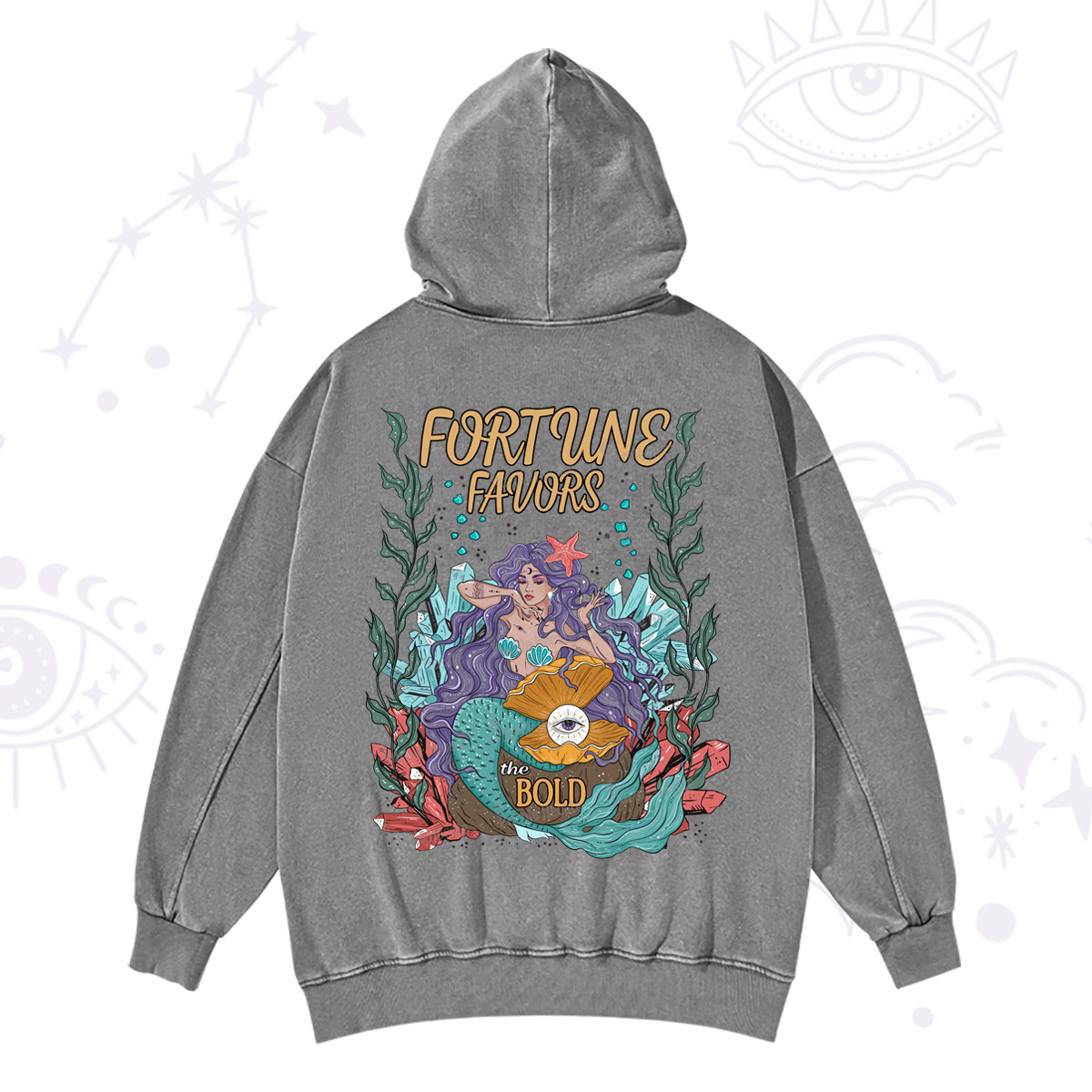 Purplehecate Fortune Favors The Bold Washed Hoodie