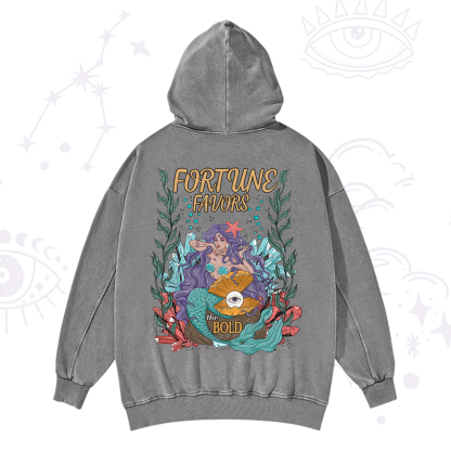 Purplehecate Fortune Favors The Bold Washed Hoodie