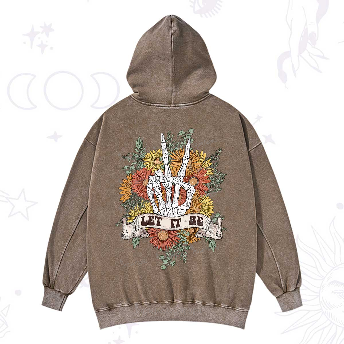 Purplehecate Letting Go Bravely Washed Hoodie