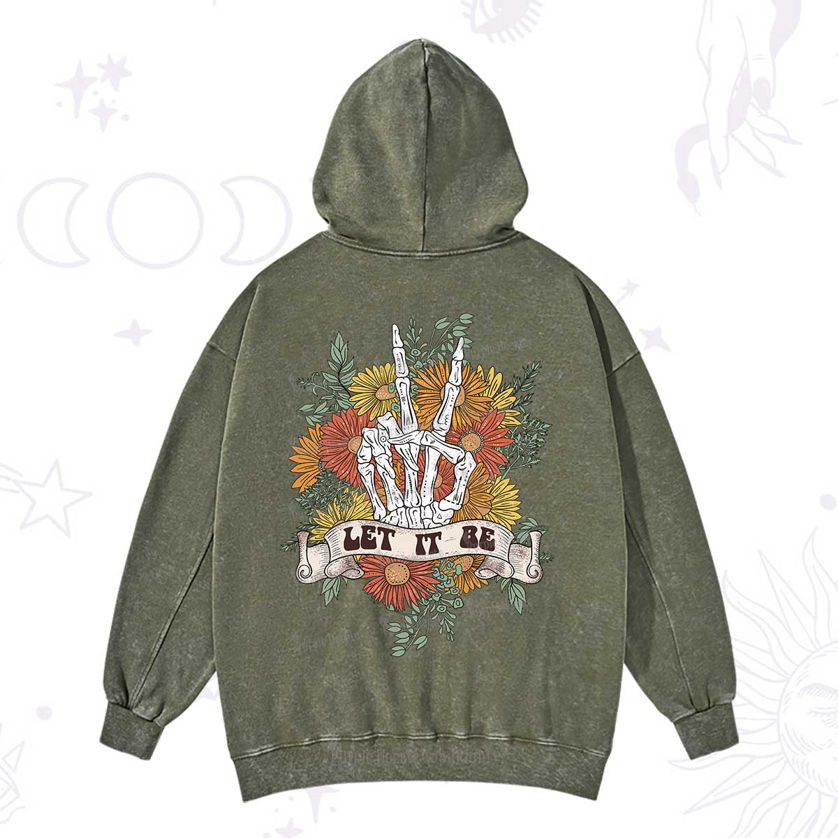 Purplehecate Letting Go Bravely Washed Hoodie