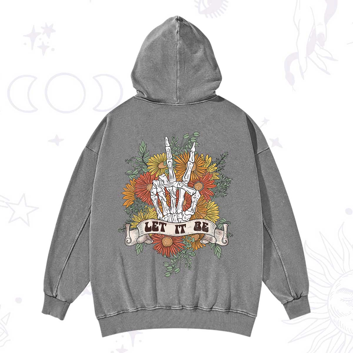 Purplehecate Letting Go Bravely Washed Hoodie