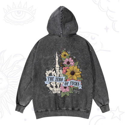 Purplehecate The Zero Of Fucks Washed Hoodie