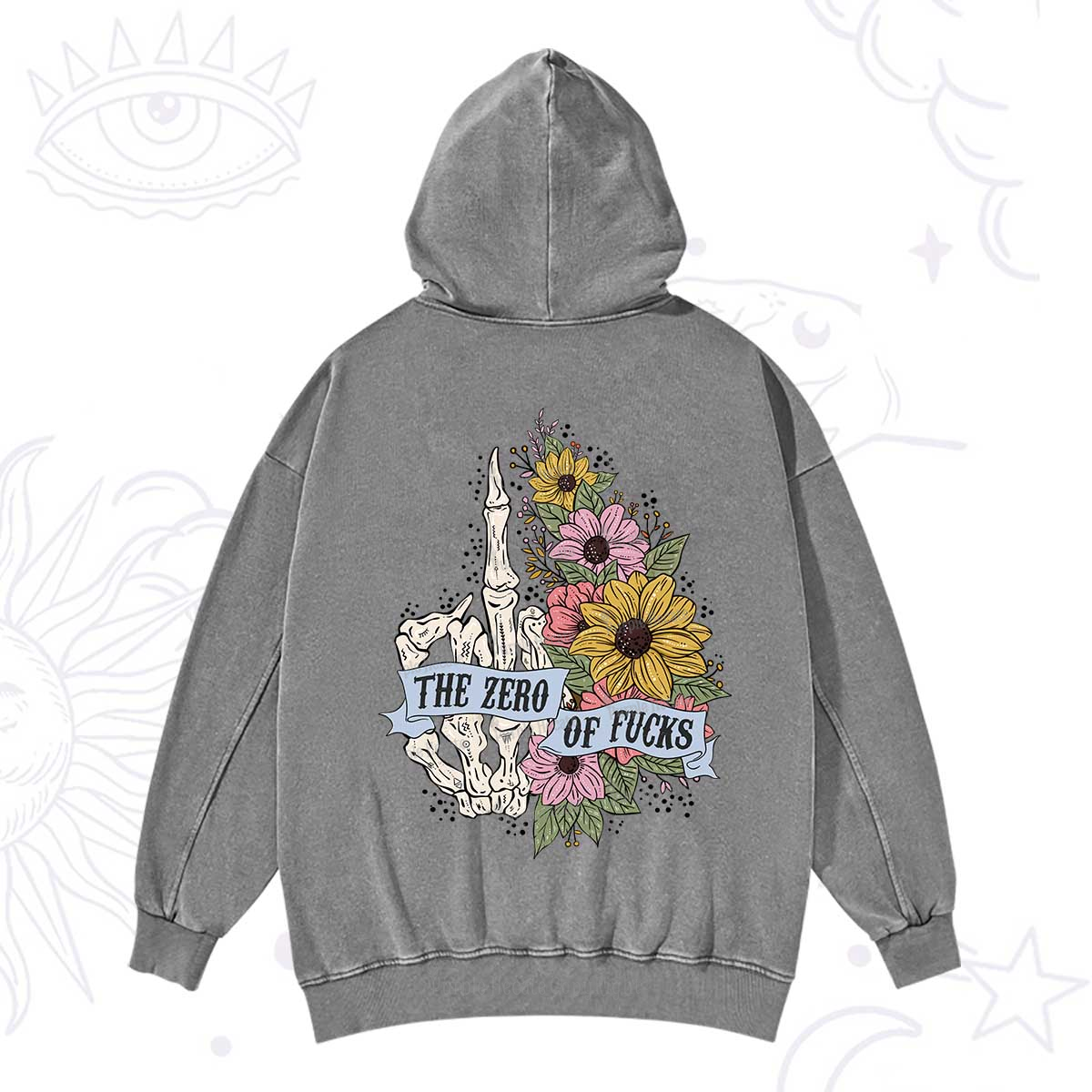 Purplehecate The Zero Of Fucks Washed Hoodie