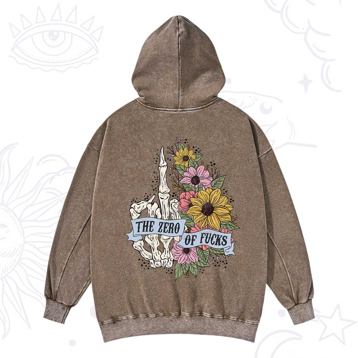 Purplehecate The Zero Of Fucks Washed Hoodie