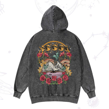 Purplehecate Witchy Book Washed Hoodie