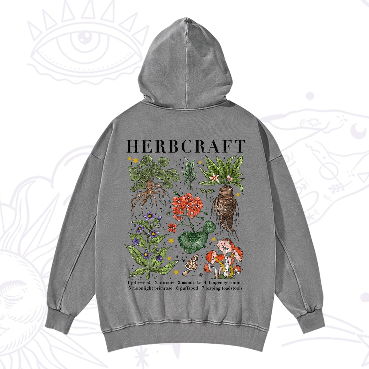 Purplehecate Magical Herbcraft Washed Hoodie