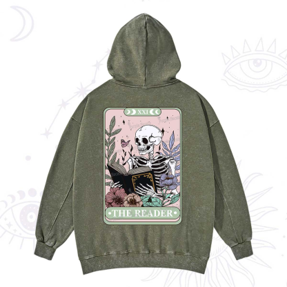 Purplehecate The Reader's Tarot Washed Hoodie