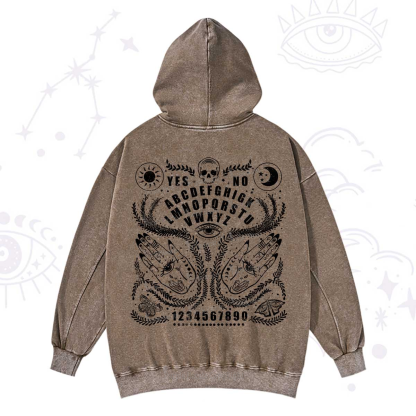 Purplehecate Ouija Spirit Board Washed Hoodie