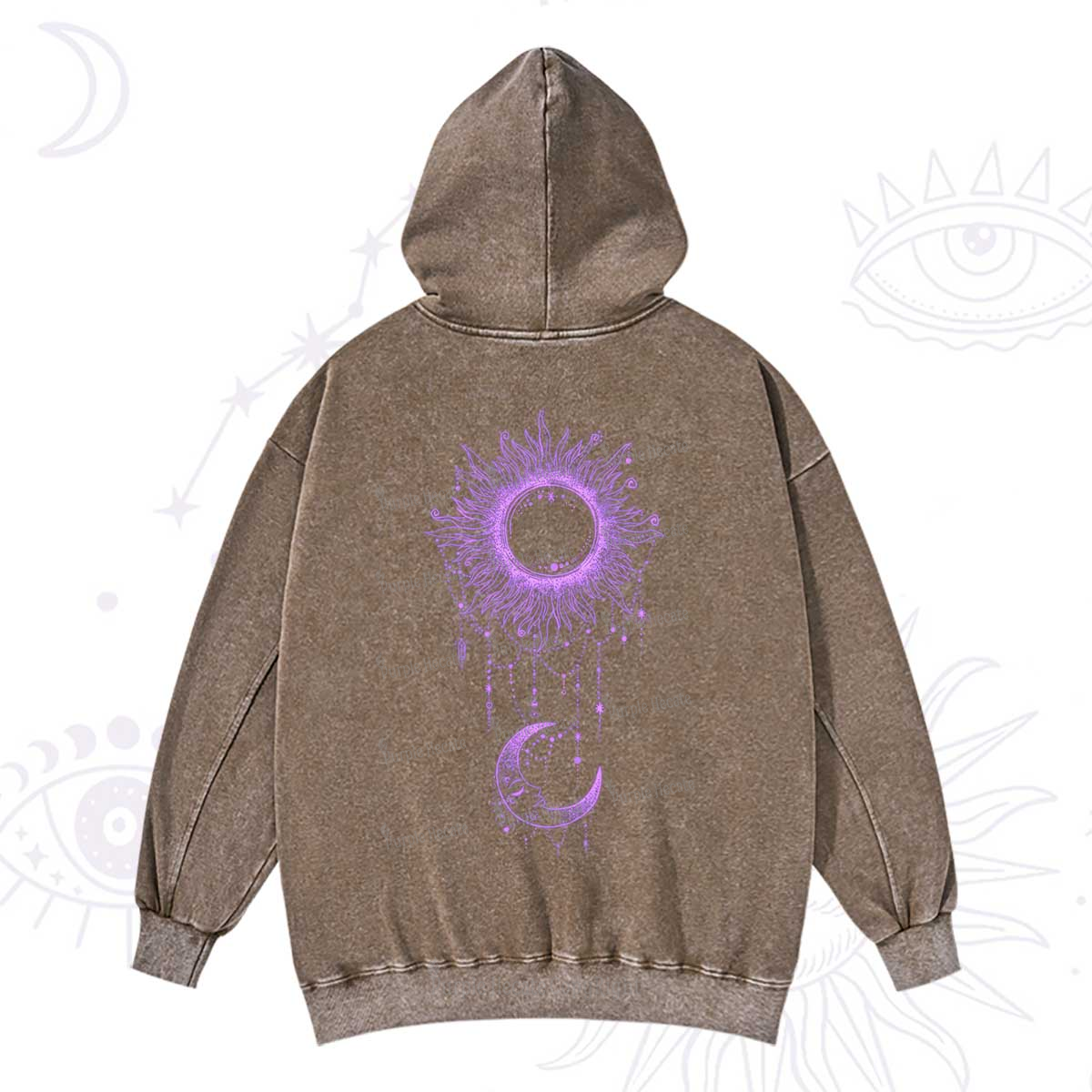 Purplehecate Radiance Of Sun And Moon Washed Hoodie