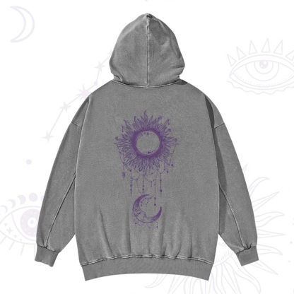Purplehecate Radiance Of Sun And Moon Washed Hoodie