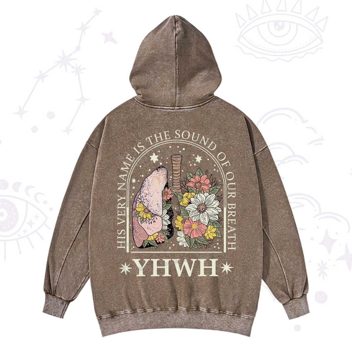 Purplehecate His Very Name Is The Sound Of Our Breath Washed Hoodie