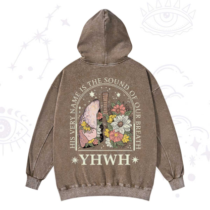 Purplehecate His Very Name Is The Sound Of Our Breath Washed Hoodie