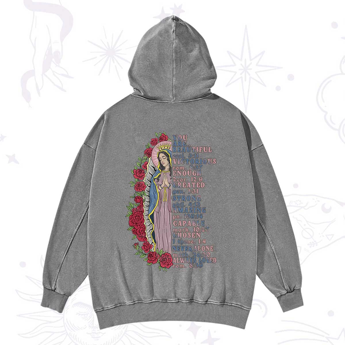 Purplehecate Biblical Blessings Washed Hoodie