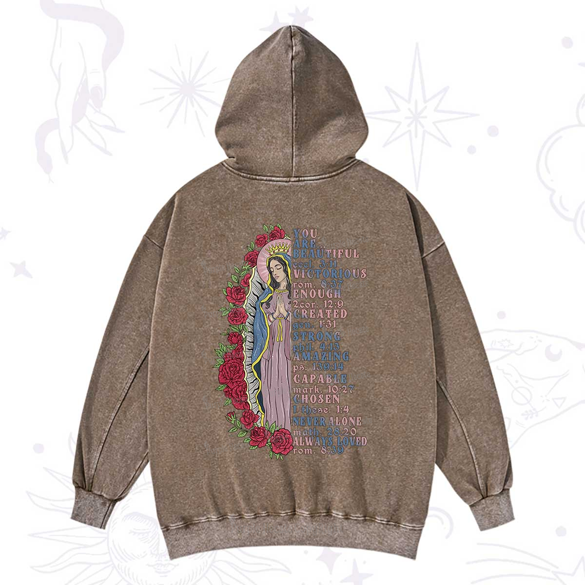 Purplehecate Biblical Blessings Washed Hoodie