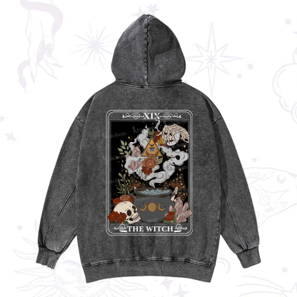 Purplehecate The Witch Tarot Washed Hoodie
