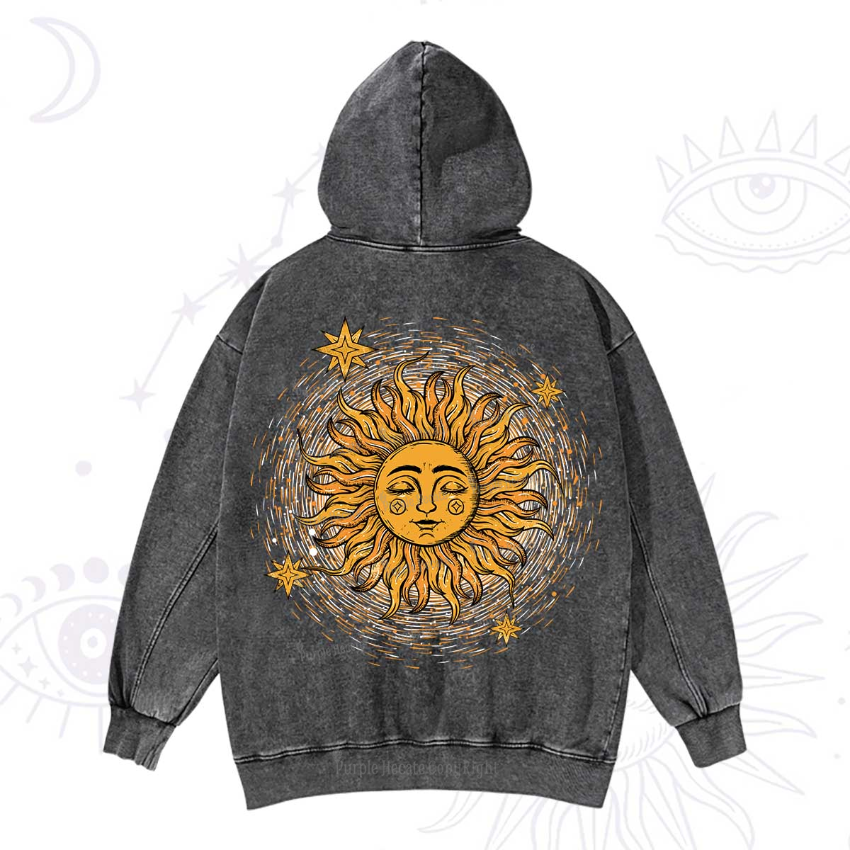 Purplehecate Celestial Sun Washed Hoodie