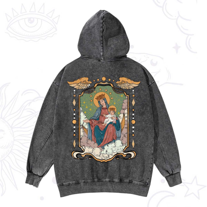 Purplehecate The Lady Of the Rosary Washed Hoodie