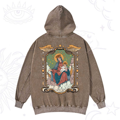 Purplehecate The Lady Of the Rosary Washed Hoodie