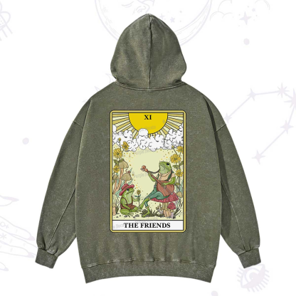 Purplehecate The Friends Tarot Card Washed Hoodie