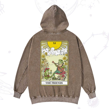 Purplehecate The Friends Tarot Card Washed Hoodie