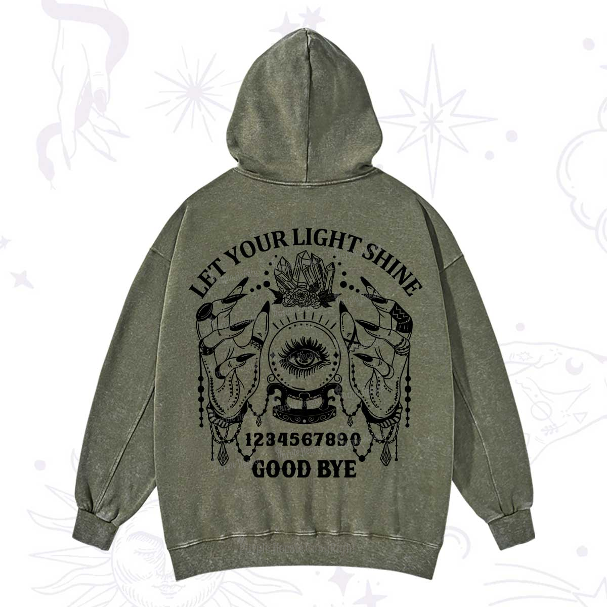 Purplehecate Let Your Light Shine Washed Hoodie