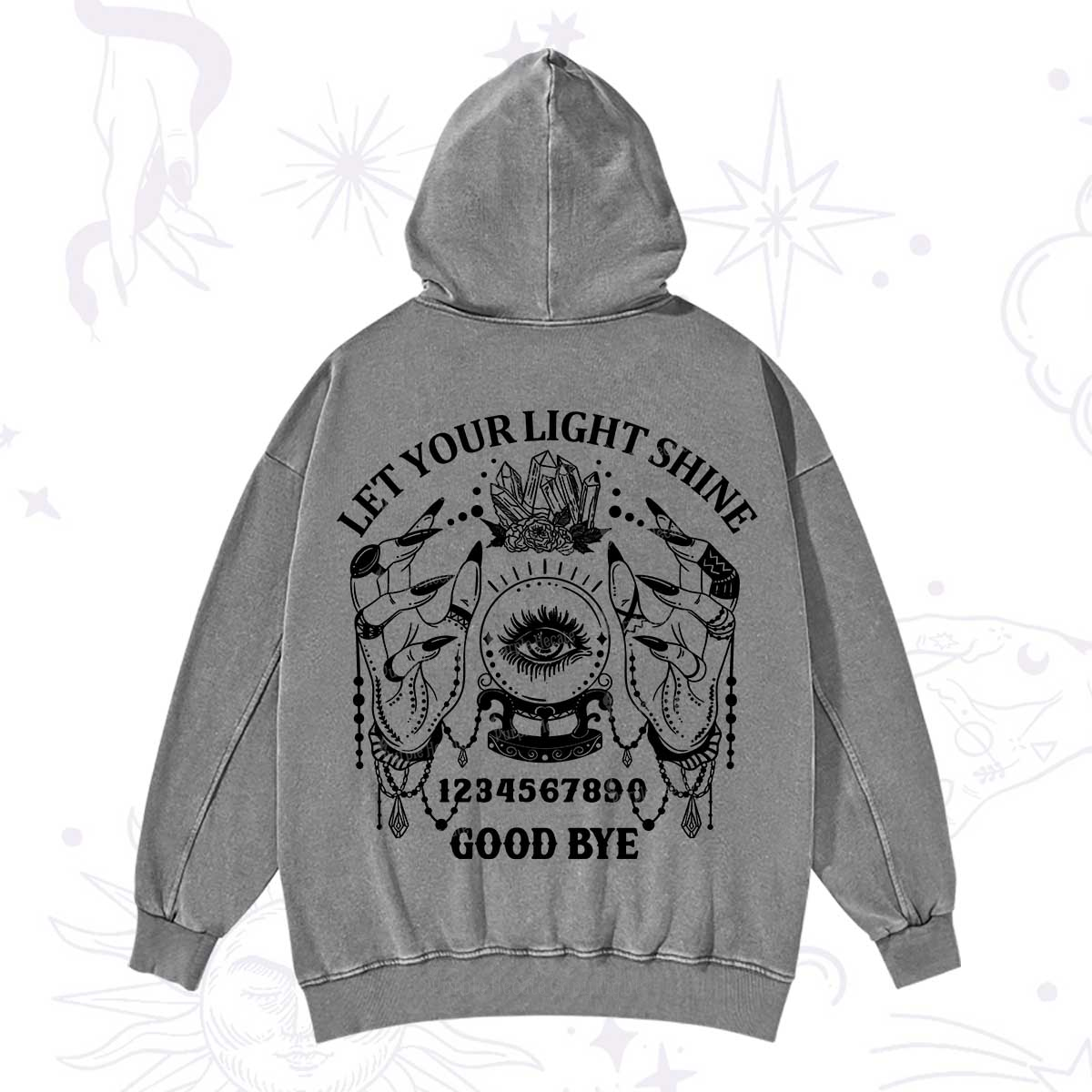 Purplehecate Let Your Light Shine Washed Hoodie