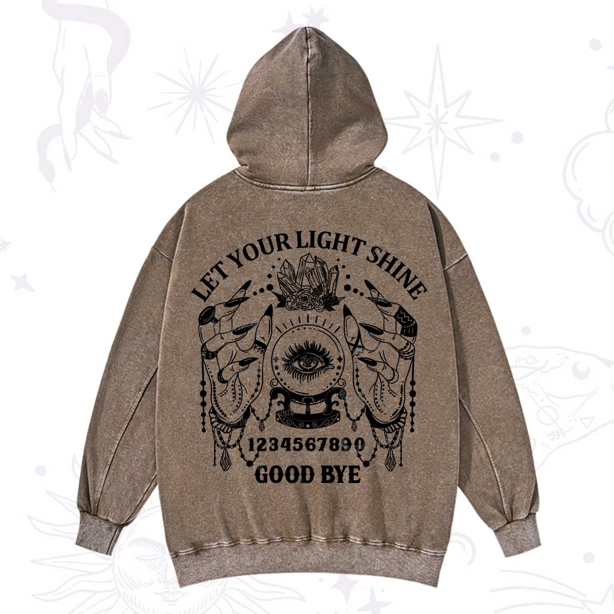Purplehecate Let Your Light Shine Washed Hoodie