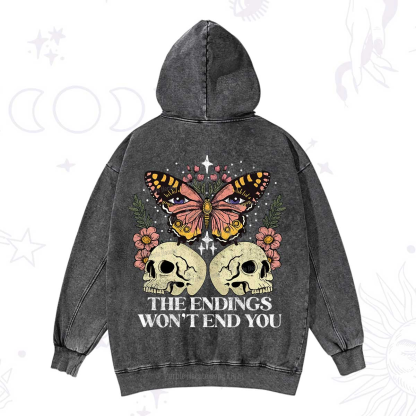 Purplehecate The Endings Won't End You Washed Hoodie