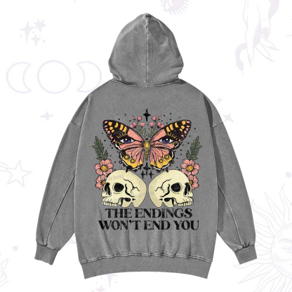 Purplehecate The Endings Won't End You Washed Hoodie