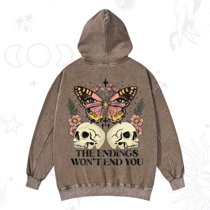Purplehecate The Endings Won't End You Washed Hoodie