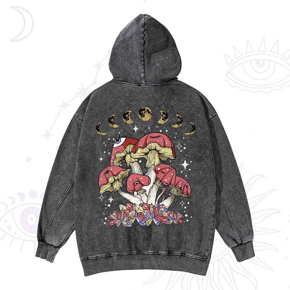 Purplehecate Magic Mushroom Washed Hoodie