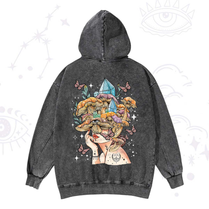 Purplehecate Crystal Goddess Washed Hoodie