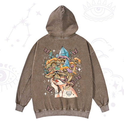Purplehecate Crystal Goddess Washed Hoodie