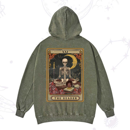 Purplehecate The Reader Tarot Washed Hoodie