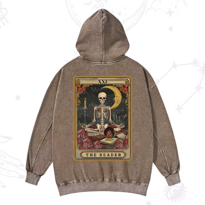 Purplehecate The Reader Tarot Washed Hoodie