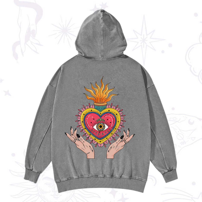 Purplehecate The Fiery Eye Washed Hoodie