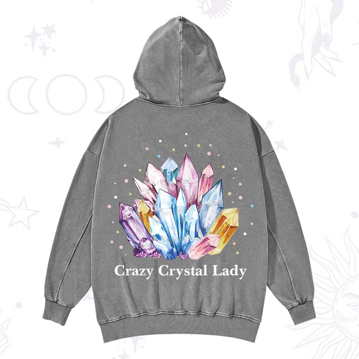 Purplehecate Crazy Crystal Washed Hoodie