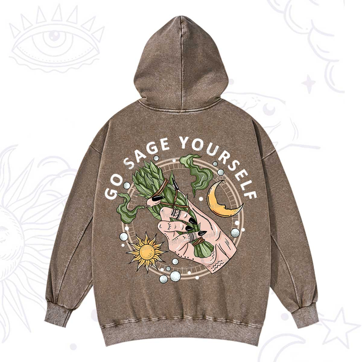Purplehecate Go Sage Yourself Washed Hoodie