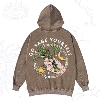 Purplehecate Go Sage Yourself Washed Hoodie