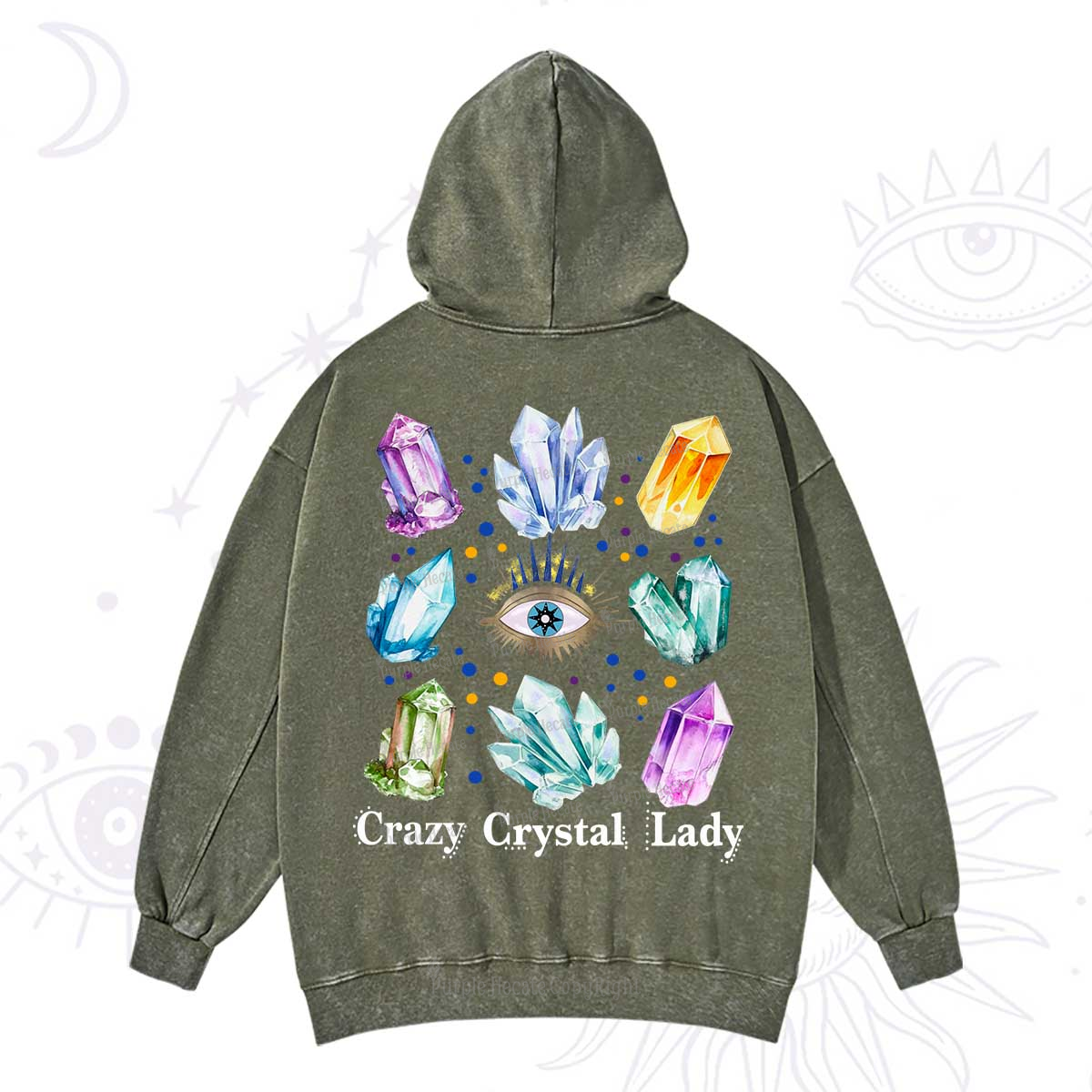 Purplehecate Crysral Lady Washed Hoodie