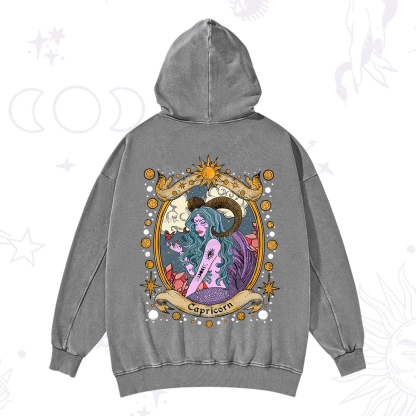 Purplehecate Capricorn Radiance Zodiac Washed Hoodie