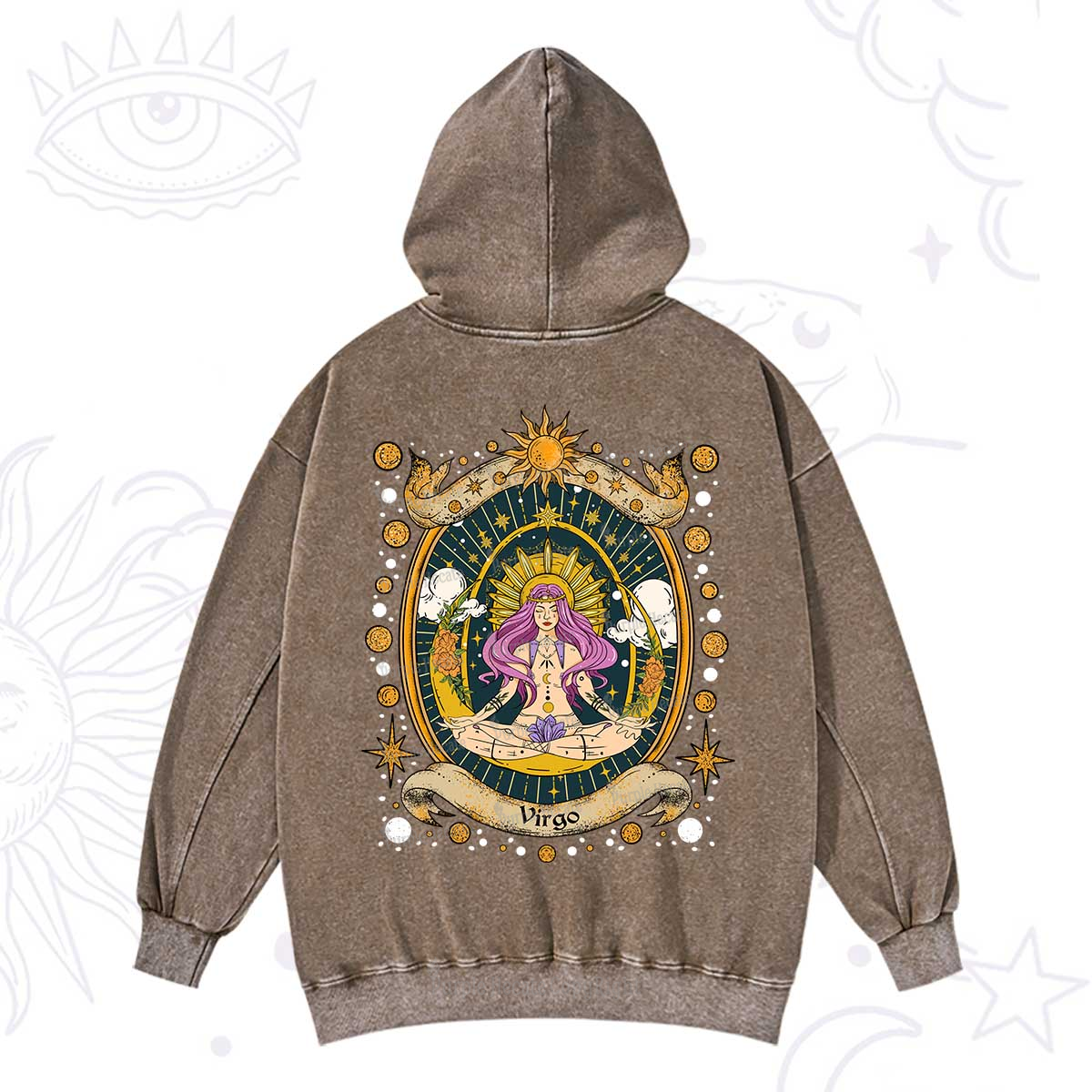 Purplehecate Virgo Radiance Zodiac Washed Hoodie