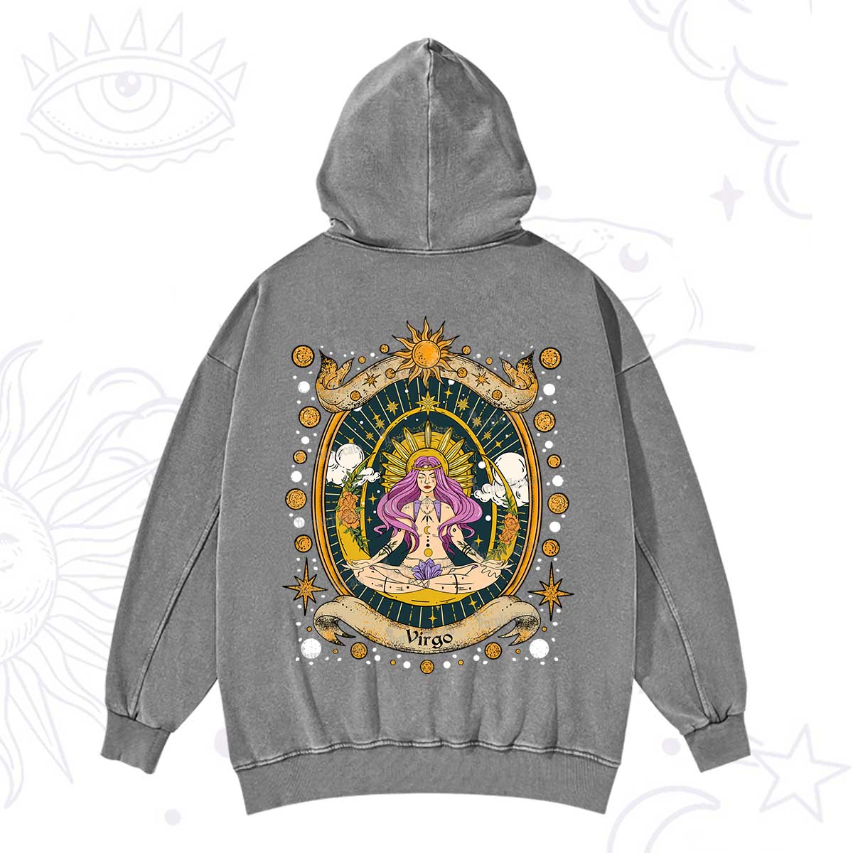 Purplehecate Virgo Radiance Zodiac Washed Hoodie
