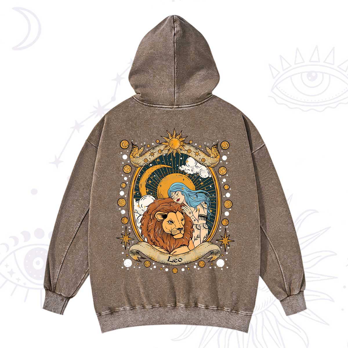Purplehecate Leo Radiance Zodiac Washed Hoodie
