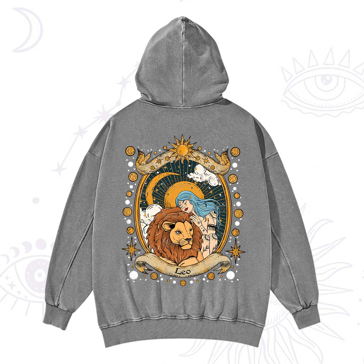 Purplehecate Leo Radiance Zodiac Washed Hoodie