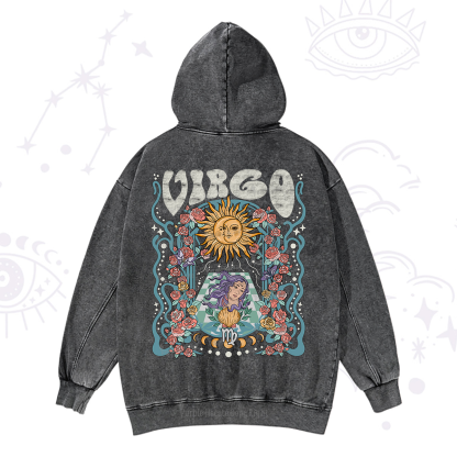 Purplehecate Virgo Spirit Zodiac Washed Hoodie