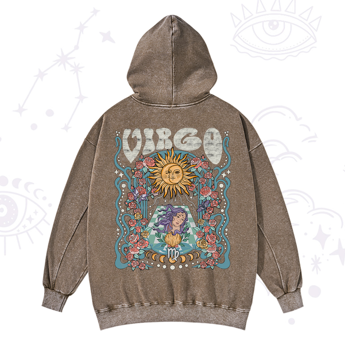 Purplehecate Virgo Spirit Zodiac Washed Hoodie