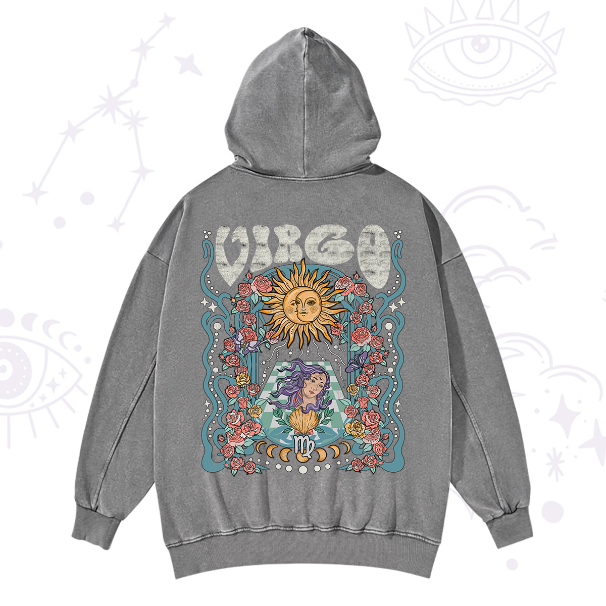 Purplehecate Virgo Spirit Zodiac Washed Hoodie