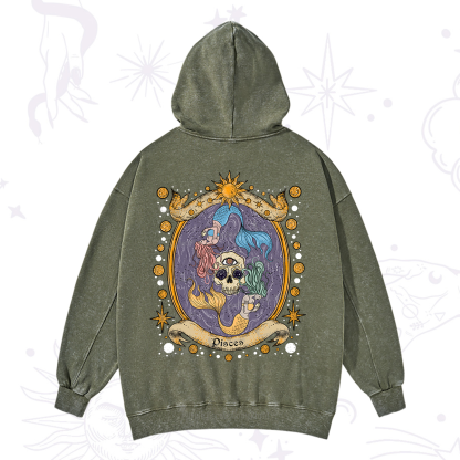 Purplehecate Celestial Pisces Zodiac Washed Hoodie
